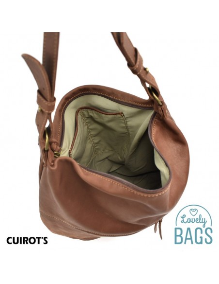 Bolso Hobo Bag plano, grande - Cuirots, piel Maverick
