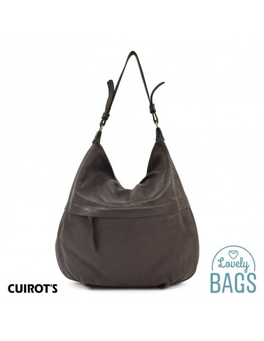 Bossa Hobo Bag pla, gran - Cuirots, pell Maverick
