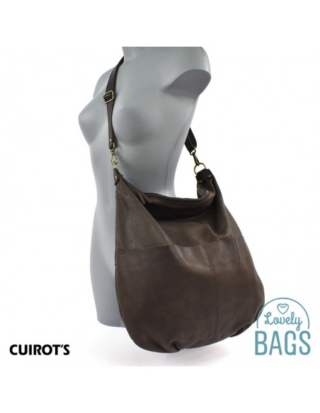 Hobo bag plana grande Cuirots - Pele Maverick