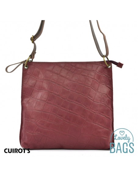 Tiracolo Plana Cuirots - Pele Animal print Crocodilo