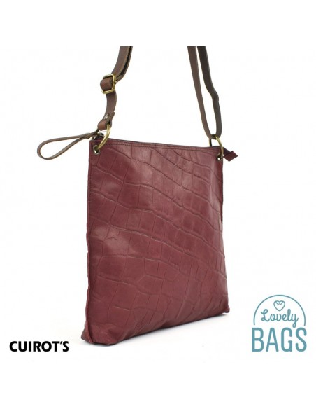 Tiracolo Plana Cuirots - Pele Animal print Crocodilo