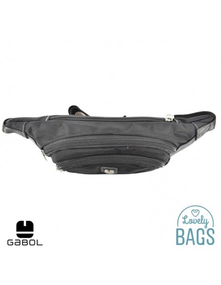 Bolsa de cintura preta e cinzenta Gabol - Bremem