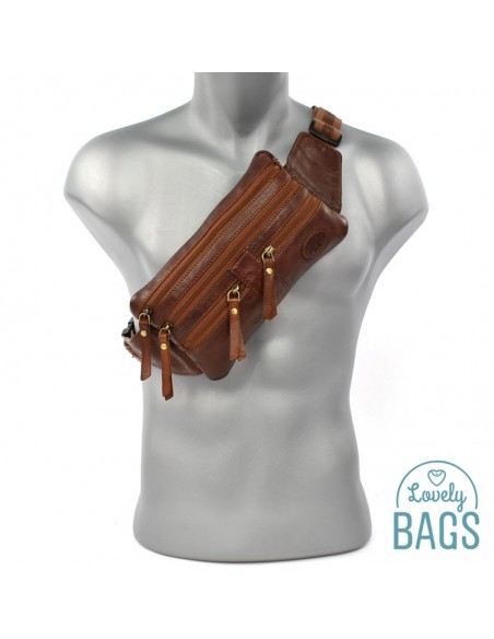 Bolsa de cintura de Pele Calesa Plana