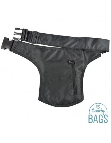 Riñonera negra Impermeable - Stitching