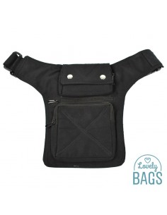 Bolsa de cintura preta para moto Victor