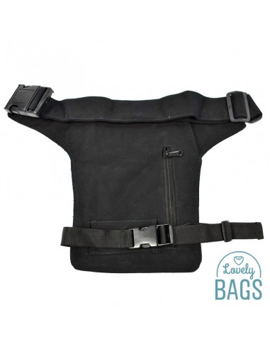 Bolsa de cintura preta para moto Victor