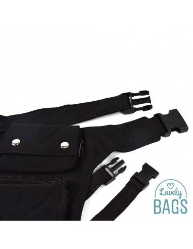 Bolsa de cintura preta para moto Victor