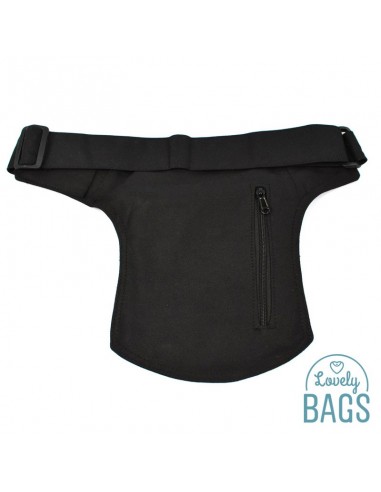 Bolsa de Cintura preta com fecho de velcro - Stitching