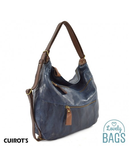 Bolso Mochila Grande Hobo Cuirots - Piel Firenze