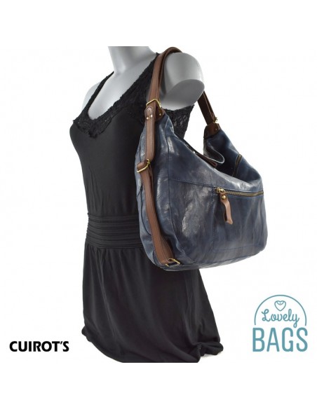 Bolso Mochila Grande Hobo Cuirots - Piel Firenze