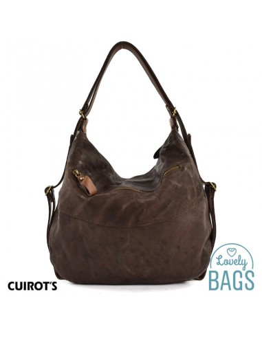 Bolso Mochila Grande Hobo Cuirots - Piel Firenze