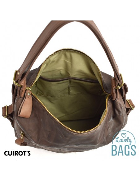 Bolso Mochila Grande Hobo Cuirots - Piel Firenze