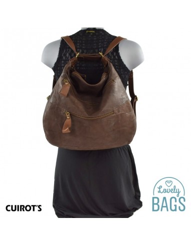 Bolso Mochila Grande Hobo Cuirots - Piel Firenze