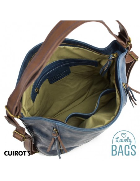 Bolso Mochila Hobo Cuirots Piel Firenze