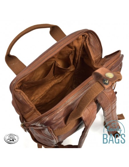 Mochila grande para portátil en Piel Calesa