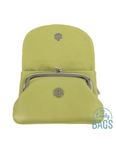 Porta moedas pistachio em pele Lugupell 2