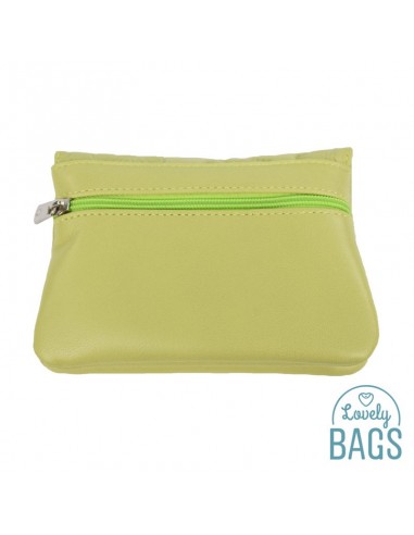 Moneder de pell pistatxo Lugupell