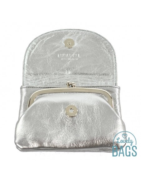 Monedero plateado de piel Lugupell