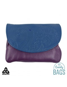 Porta moedas lilás e azul Lugupell