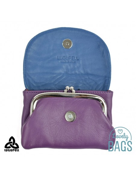 Porta moedas lilás e azul Lugupell