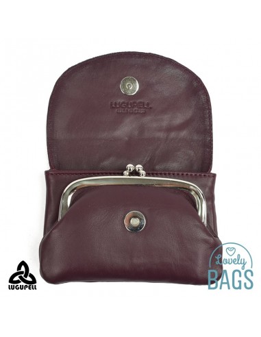 Porta moedas bordô Lugupell