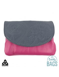 Porta moedas pink e cinza Lugupell