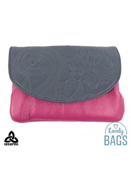 Porta moedas pink e cinza Lugupell