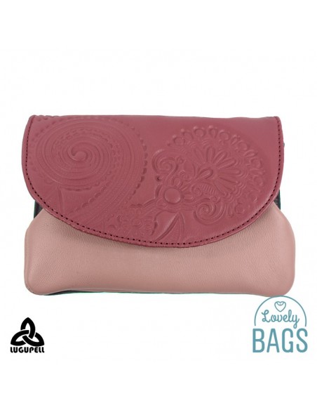 Monedero Lugupell rosa claro, rosa y morado
