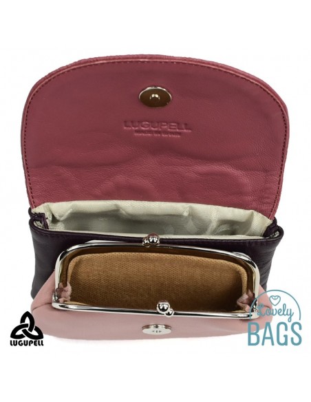 Porta moedas rosa claro, rosa e púrpura Lugupell