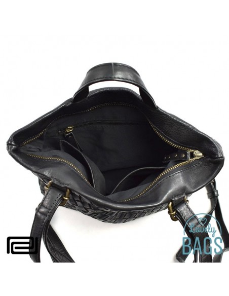 Mochila bandolera Pequeña negra Pradens