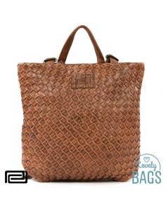 Mochila bolsa tiracolo pequena couro Pradens