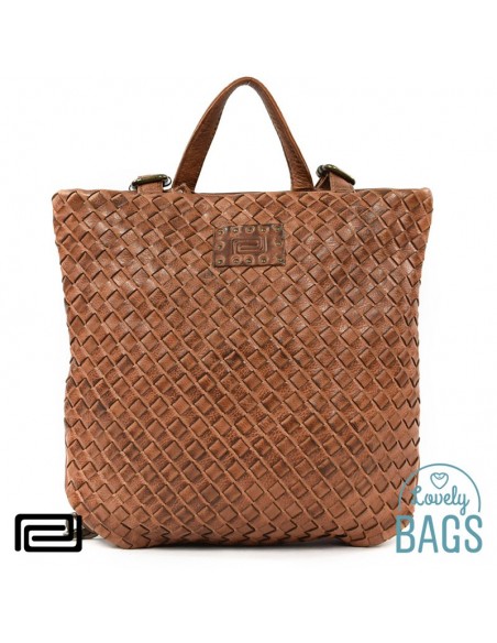 Mochila bolsa tiracolo pequena couro Pradens