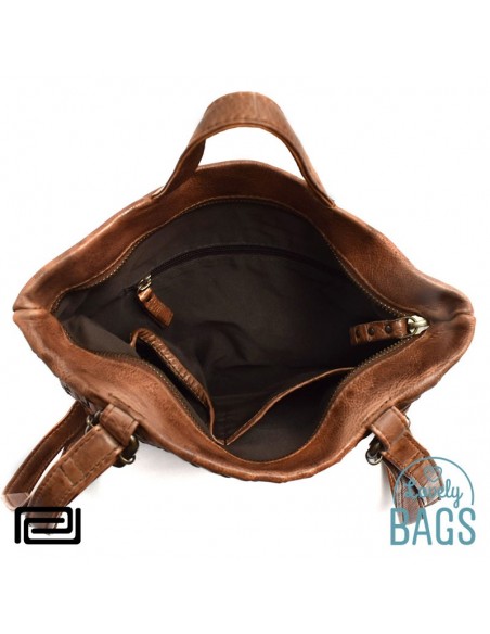 Mochila bandolera pequeña cuero Pradens