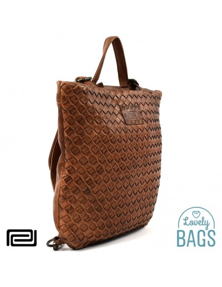 Mochila bolsa tiracolo pequena couro Pradens