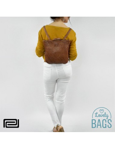 Mochila bolsa tiracolo pequena couro Pradens