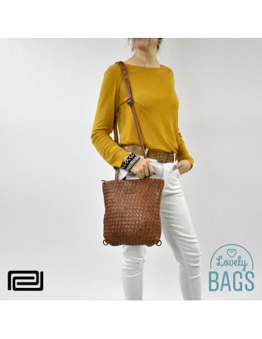 Mochila bandolera pequeña cuero Pradens