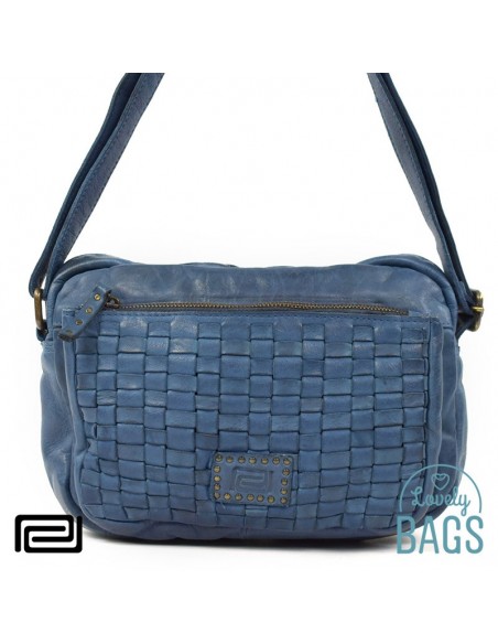 Mala tiracolo rectangular azul Pradens