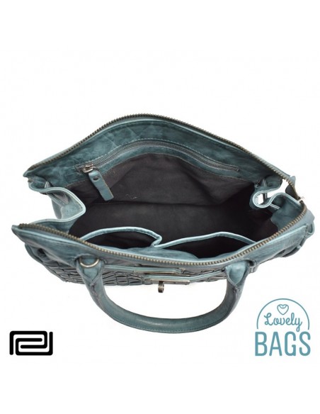 Bolsa Hermes Pradens - verde petroleo