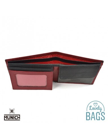 Cartera americana Rfid Munich vermella - Overland