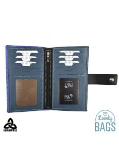 Cartera grande con Rfid Lugupell azul - Cozumel 2