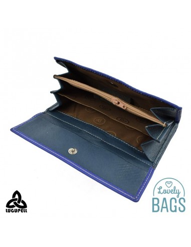 Cartera grande con Rfid Lugupell azul - Cozumel