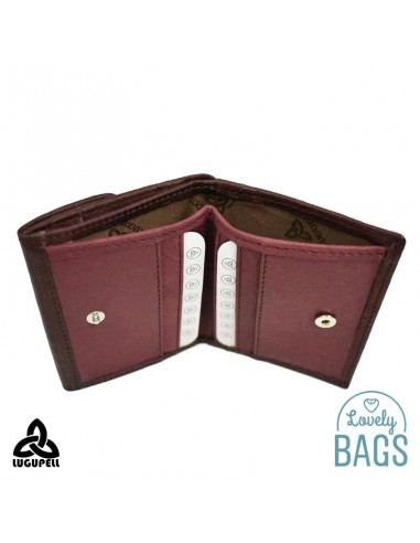 Cartera monedero Lugupell burdeos