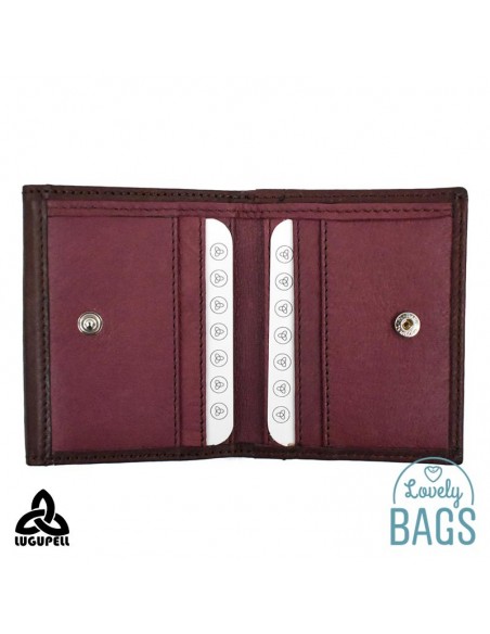 Cartera monedero Lugupell burdeos