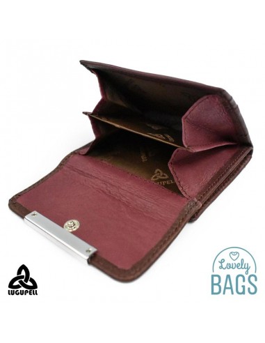 Cartera monedero Lugupell burdeos
