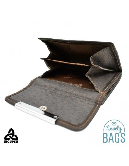 Carteira porta moedas castanha Lugupell