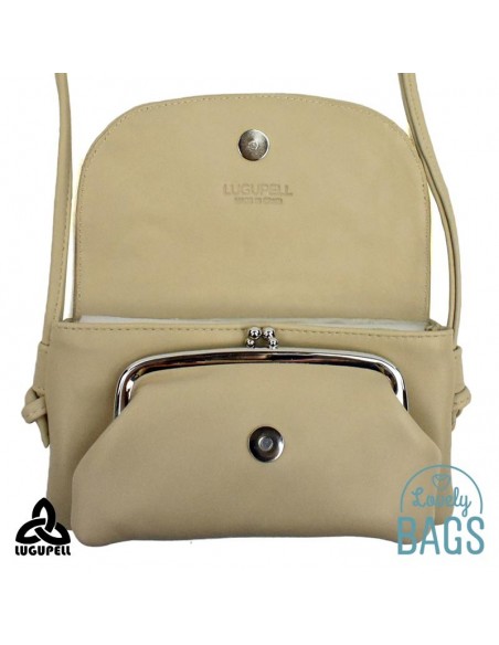 Mini mala tiracolo Lugupell bege