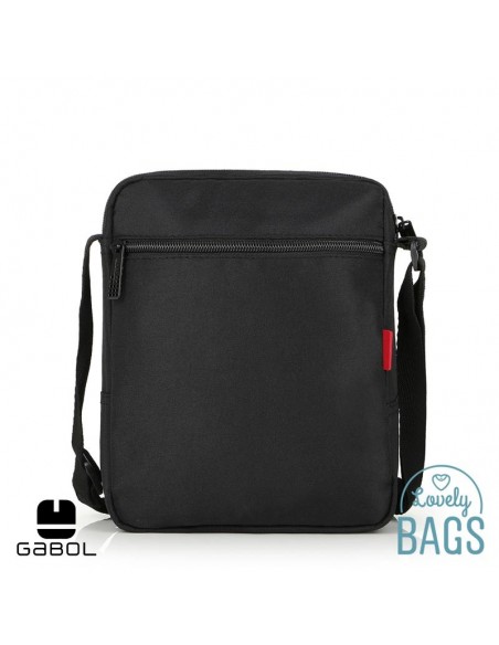 Bolso bandolera negro con solapa Gabol - Crony man