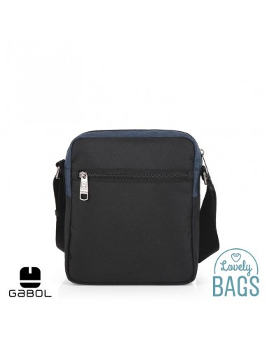 Bandolera impermeable negra y azul Gabol - Nilo man