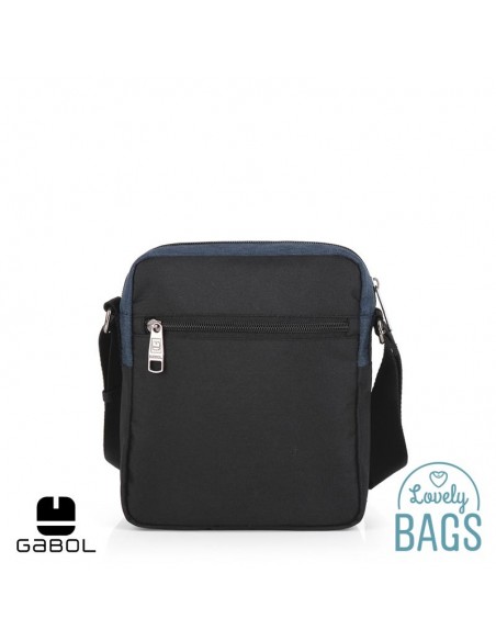 Bandolera impermeable negra i blau Gabol - Nil man