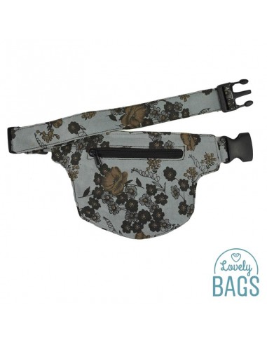 Bolsa de cintura hippie cinzenta floral - Delhi